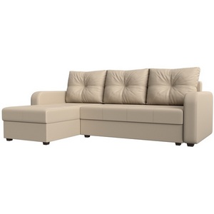 Изображение товара Угловой диван Ливерпуль Лайт левый угол (Экокожа/Бежевый) Лига Диванов 117740L