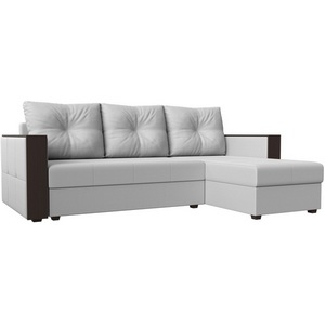 Изображение товара Угловой диван Валенсия Лайт правый угол (Экокожа/Белый) Лига Диванов 117767