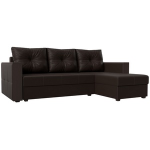 Изображение товара Угловой диван Валенсия Лайт правый угол (Экокожа/Коричневый) Лига Диванов 117768