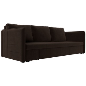 Изображение товара Прямой диван Слим (Микровельвет/Коричневый) Лига Диванов 119809