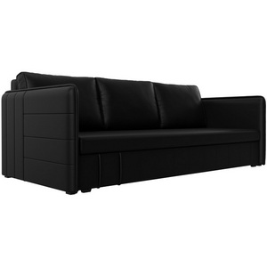 Изображение товара Прямой диван Слим (Экокожа/Черный) Лига Диванов 119822