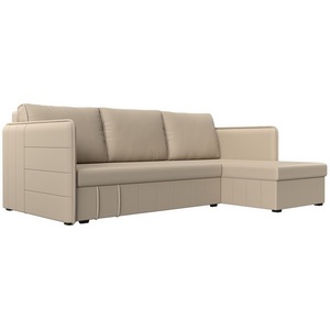 Изображение товара Угловой диван Слим правый угол (Экокожа/Бежевый) Лига Диванов 119985