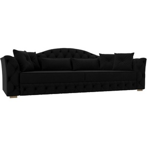 Изображение товара Прямой диван Артис НПБ (Микровельвет/Черный) Лига Диванов 120341
