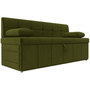 Изображение товара Кухонный прямой диван Лео (Микровельвет/Зеленый) Лига Диванов 120411