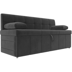 Изображение товара Кухонный прямой диван Лео (Велюр/Серый) Лига Диванов 120423