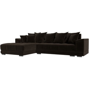 Изображение товара Диван угловой НордСтар левый угол (Коричневый/Микровельвет) Лига Диванов арт.121115L