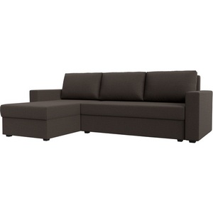 Изображение товара Диван угловой Траумберг Лайт левый угол (Коричневый/Рогожка) Лига Диванов арт.121138L