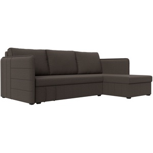 Изображение товара Диван угловой Слим правый угол (Коричневый/Рогожка) Лига Диванов арт.121148