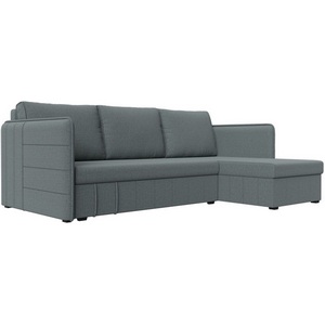 Изображение товара Диван угловой Слим правый угол (Серый/Рогожка) Лига Диванов арт.121149