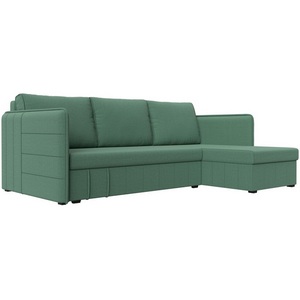 Изображение товара Диван угловой Слим правый угол (Зеленый/Рогожка) Лига Диванов арт.121151