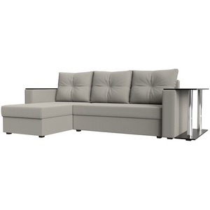 Изображение товара Диван угловой Атланта Лайт левый угол (Бежевый/Рогожка) Лига Диванов арт.121162L