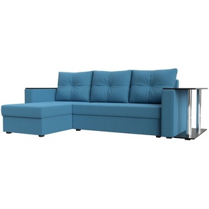 Изображение товара Диван угловой Атланта Лайт левый угол (Голубой/Рогожка) Лига Диванов арт.121165L