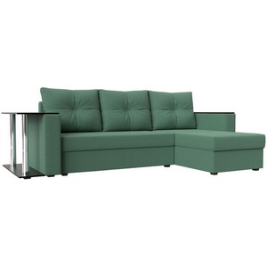 Изображение товара Диван угловой Атланта Лайт правый угол (Зеленый/Рогожка) Лига Диванов арт.121166