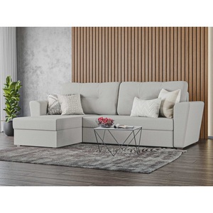 Изображение товара Диван угловой Амстердам Лайт левый угол (Бежевый/Рогожка) Лига Диванов арт.121167L