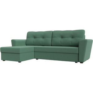 Изображение товара Диван угловой Амстердам Лайт левый угол (Зеленый/Рогожка) Лига Диванов арт.121171L