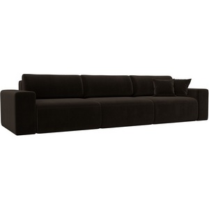 Изображение товара Диван прямой Лига-036 НПБ Классик Лонг (Коричневый/Микровельвет) Лига Диванов арт.121315