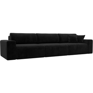 Изображение товара Диван прямой Лига-036 НПБ Классик Лонг (Черный/Велюр) Лига Диванов арт.121329