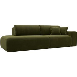 Изображение товара Диван прямой Лига-036 НПБ Модерн подлокотник справа (Зеленый/Микровельвет) Лига Диванов арт.121334