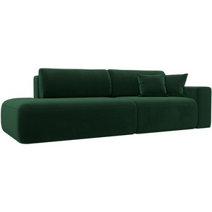 Изображение товара Диван прямой Лига-036 НПБ Модерн подлокотник справа (Зеленый/Велюр) Лига Диванов арт.121342