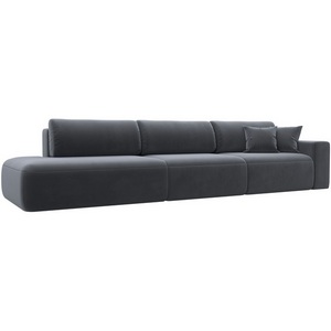 Изображение товара Диван прямой Лига-036 НПБ Модерн Лонг подлокотник справа (Серый/Велюр) Лига Диванов арт.121361