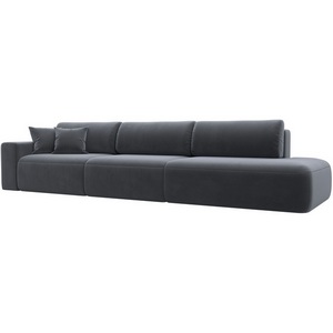 Изображение товара Диван прямой Лига-036 НПБ Модерн Лонг подлокотник слева (Серый/Велюр) Лига Диванов арт.121361L