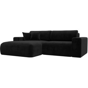 Изображение товара Диван угловой Лига-036 НПБ Классик левый угол (Черный/Велюр) Лига Диванов арт.121380L
