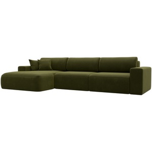 Изображение товара Диван угловой Лига-036 НПБ Классик Лонг левый угол (Зеленый/Микровельвет) Лига Диванов арт.121385L