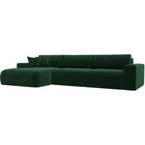 Изображение товара Диван угловой Лига-036 НПБ Классик Лонг левый угол (Зеленый/Велюр) Лига Диванов арт.121393L