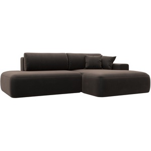 Изображение товара Диван угловой Лига-036 НПБ Модерн правый угол (Коричневый/Велюр) Лига Диванов арт.121411