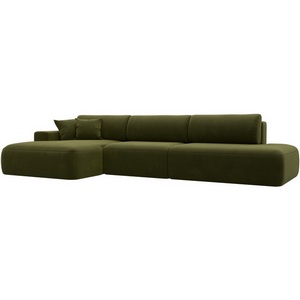 Изображение товара Диван угловой Лига-036 НПБ Модерн Лонг левый угол (Зеленый/Микровельвет) Лига Диванов арт.121419L