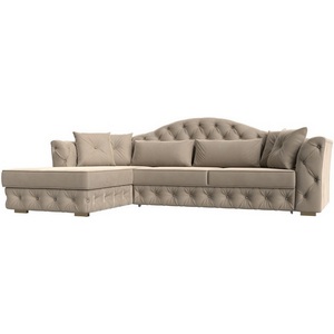 Изображение товара Диван угловой Артис левый угол (Бежевый/Велюр) Лига Диванов арт.121585L