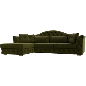 Изображение товара Диван угловой Артис левый угол (Зеленый/Микровельвет) Лига Диванов арт.121596L