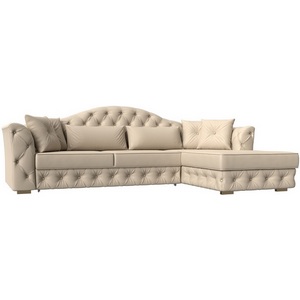 Изображение товара Диван угловой Артис правый угол (Бежевый/Экокожа) Лига Диванов арт.121630