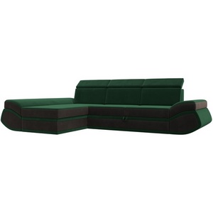Изображение товара Диван угловой Лига-032 левый угол (Зеленый,Коричневый/Велюр) Лига Диванов арт.121645L