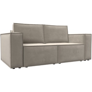 Изображение товара Диван прямой Куба мини (Бежевый/Микровельвет) Лига Диванов арт.121877