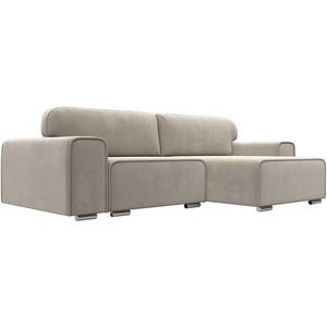 Изображение товара Диван угловой Лига-029 правый угол (Бежевый/Микровельвет) Лига Диванов арт.121917