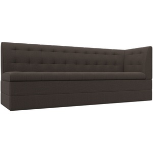 Изображение товара Диван кухонный Бриз с углом справа (Коричневый/Рогожка) Лига Диванов арт.122435