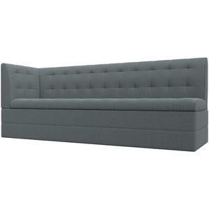 Изображение товара Диван кухонный Бриз с углом слева (Серый/Рогожка) Лига Диванов арт.122436L