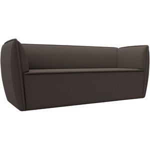 Изображение товара Диван кухонный прямой Бергамо 3-х местный (Коричневый/Рогожка) Лига Диванов арт.122444