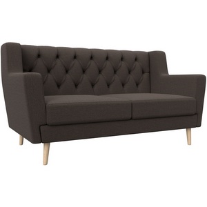 Изображение товара Диван кухонный прямой Брайтон 2 Люкс (Коричневый/Рогожка) Лига Диванов арт.122447