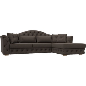 Изображение товара Диван угловой Артис правый угол (Коричневый/Рогожка) Лига Диванов арт.122770