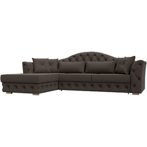 Изображение товара Диван угловой Артис левый угол (Коричневый/Рогожка) Лига Диванов арт.122770L