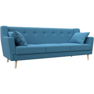 Изображение товара Диван кухонный прямой Брайтон 3 (Голубой/Рогожка) Лига Диванов арт.123186