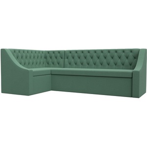 Изображение товара Диван кухонный угловой Мерлин левый угол (Зеленый/Рогожка) Лига Диванов арт.123227L