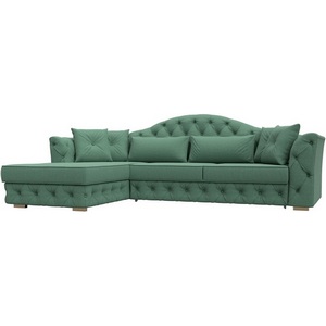 Изображение товара Диван угловой Артис левый угол (Зеленый/Рогожка) Лига Диванов арт.123401L