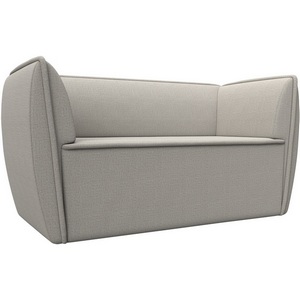 Изображение товара Диван кухонный прямой Бергамо 2-х местный (Бежевый/Рогожка) Лига Диванов арт.123741