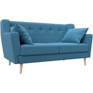 Изображение товара Диван кухонный прямой Брайтон 2 (Голубой/Рогожка) Лига Диванов арт.123761