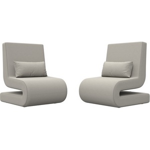 Изображение товара Кресло Волна (2 шт.) (Бежевый/Рогожка) Лига Диванов арт.125632