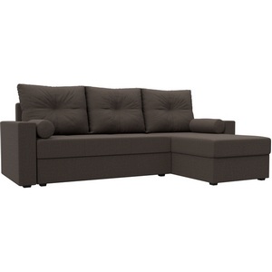 Изображение товара Диван угловой Верона Лайт правый угол (Коричневый/Рогожка) Лига Диванов арт.125976