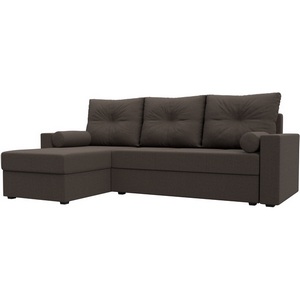 Изображение товара Диван угловой Верона Лайт левый угол (Коричневый/Рогожка) Лига Диванов арт.125976L